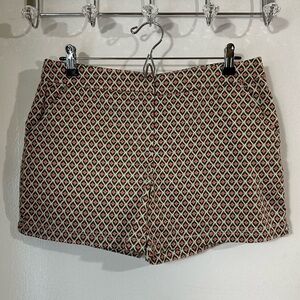 Salmon/Olive print DEPT222 cotton shorts size 10P